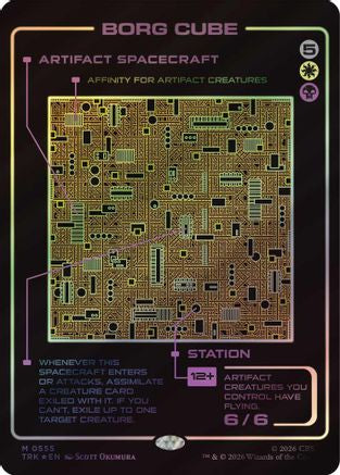 Borg Cube (Showcase) (TRK-555) - Star Trek Foil | Grognard Games