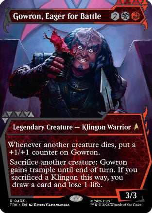 Gowron, Eager for Battle (Showcase) (TRK-433) - Star Trek Foil | Grognard Games