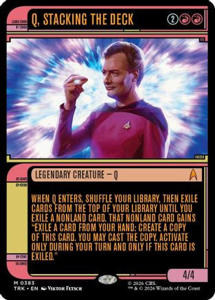 Q, Stacking the Deck (Showcase) (TRK-383) - Star Trek | Grognard Games