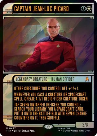 Captain Jean-Luc Picard (Showcase) (Surge Foil) (TRK-497) - Star Trek Foil | Grognard Games