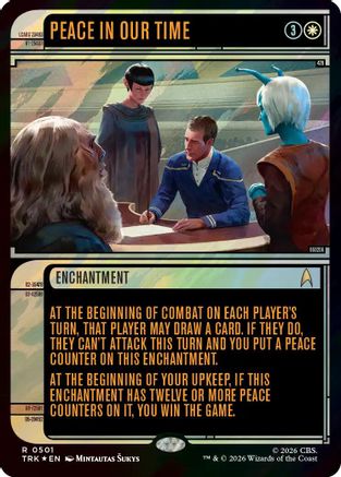Peace in Our Time (Showcase) (Surge Foil) (TRK-501) - Star Trek Foil | Grognard Games