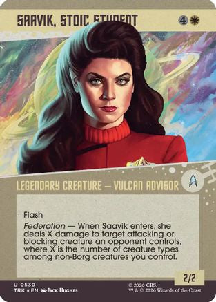 Saavik, Stoic Student (Showcase) (Surge Foil) (TRK-530) - Star Trek Foil | Grognard Games