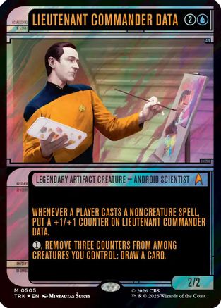 Lieutenant Commander Data (Showcase) (Surge Foil) (TRK-505) - Star Trek Foil | Grognard Games