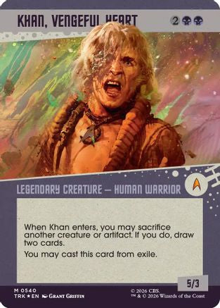 Khan, Vengeful Heart (Showcase) (Surge Foil) (TRK-540) - Star Trek Foil | Grognard Games