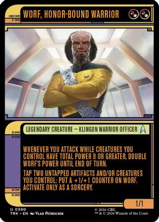 Worf, Honor-Bound Warrior (Showcase) (0390) (TRK-390) - Star Trek Foil | Grognard Games
