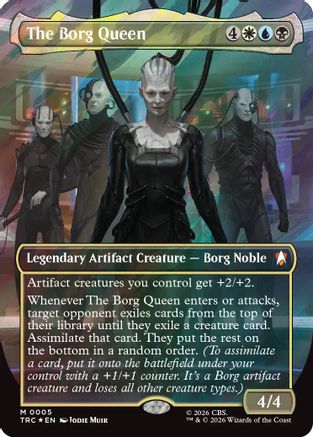 The Borg Queen (Borderless) (Surge Foil) (TRC-005) - Commander: Star Trek Foil | Grognard Games