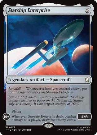 Starship Enterprise (Surge Foil) (TRC-122) - Commander: Star Trek Foil | Grognard Games