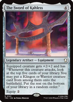 The Sword of Kahless (Surge Foil) (TRC-123) - Commander: Star Trek Foil | Grognard Games