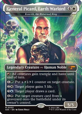 General Picard, Earth Warlord - Kenrith, the Returned King (Borderless) (SDS-003) - Star Trek: Stardates | Grognard Games