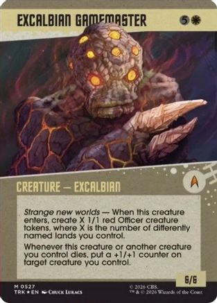Excalbian Gamemaster (Showcase) (Surge Foil) (TRK-527) - Star Trek Foil | Grognard Games