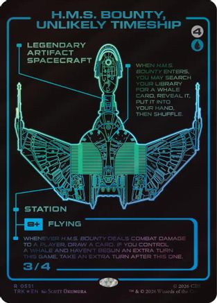 H.M.S. Bounty, Unlikely Timeship (Showcase) (Surge Foil) (TRK-551) - Star Trek Foil | Grognard Games
