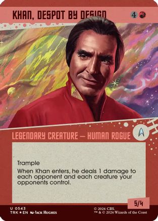 Khan, Despot by Design (Showcase) (Surge Foil) (TRK-543) - Star Trek Foil | Grognard Games