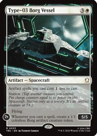 Type-03 Borg Vessel (Surge Foil) (TRC-033) - Commander: Star Trek Foil | Grognard Games