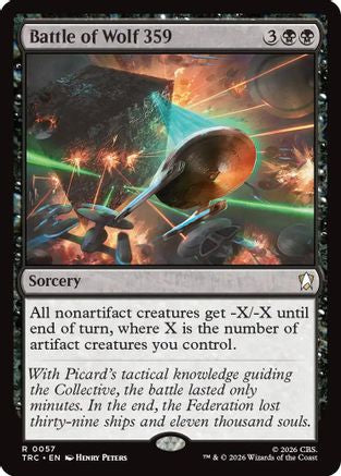 Battle of Wolf 359 (Surge Foil) (TRC-057) - Commander: Star Trek Foil | Grognard Games