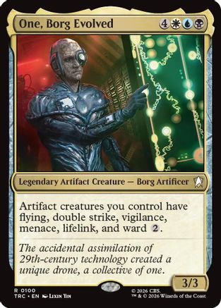 One, Borg Evolved (Surge Foil) (TRC-100) - Commander: Star Trek Foil | Grognard Games