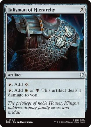 Talisman of Hierarchy (Surge Foil) (TRC-506) - Commander: Star Trek Foil | Grognard Games