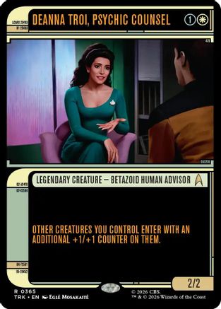 Deanna Troi, Psychic Counsel (Showcase) (TRK-365) - Star Trek Foil | Grognard Games