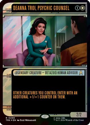 Deanna Troi, Psychic Counsel (Showcase) (Surge Foil) (TRK-499) - Star Trek Foil | Grognard Games