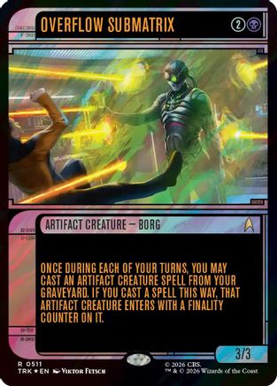 Overflow Submatrix (Showcase) (Surge Foil) (TRK-511) - Star Trek Foil | Grognard Games