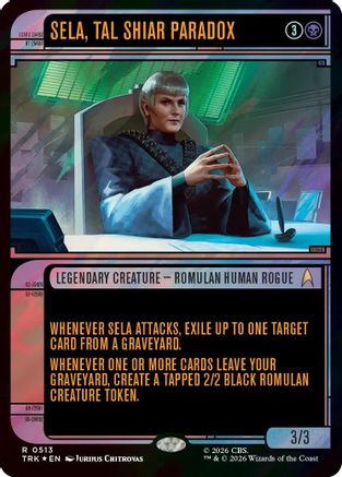 Sela, Tal Shiar Paradox (Showcase) (Surge Foil) (TRK-513) - Star Trek Foil | Grognard Games