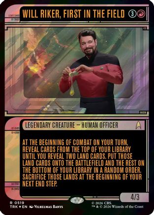 Will Riker, First in the Field (Showcase) (Surge Foil) (TRK-519) - Star Trek Foil | Grognard Games