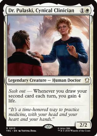Dr. Pulaski, Cynical Clinician (Surge Foil) (TRC-013) - Commander: Star Trek Foil | Grognard Games