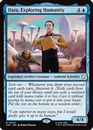 Data, Exploring Humanity (Surge Foil) (TRC-040) - Commander: Star Trek Foil | Grognard Games