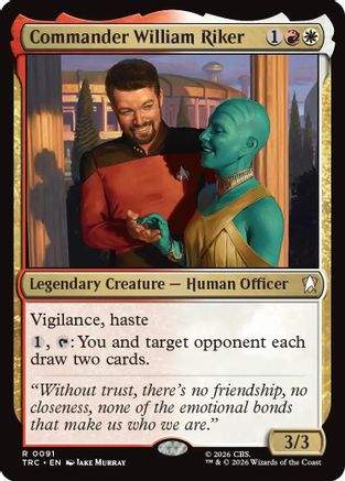 Commander William Riker (Surge Foil) (TRC-091) - Commander: Star Trek Foil | Grognard Games