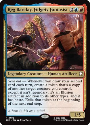Reg Barclay, Fidgety Fantasist (Surge Foil) (TRC-102) - Commander: Star Trek Foil | Grognard Games