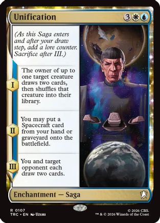Unification (Surge Foil) (TRC-107) - Commander: Star Trek Foil | Grognard Games