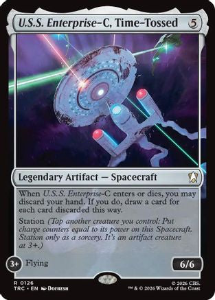 U.S.S. Enterprise-C, Time-Tossed (Surge Foil) (TRC-126) - Commander: Star Trek Foil | Grognard Games