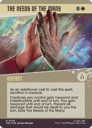 The Needs of the Many (Showcase) (Surge Foil) (TRK-529) - Star Trek Foil | Grognard Games