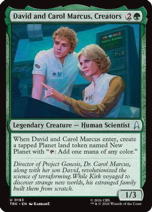 David and Carol Marcus, Creators (TRK-193) - Star Trek Foil | Grognard Games