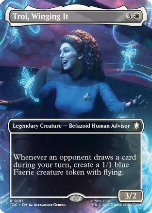 Troi, Winging It (Borderless) (TRC-191) - Commander: Star Trek Foil | Grognard Games