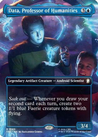 Data, Professor of Humanities (Borderless) (TRC-189) - Commander: Star Trek Foil | Grognard Games