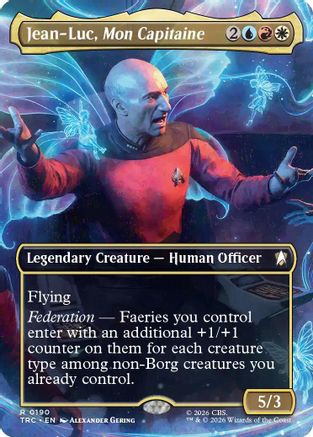 Jean-Luc, Mon Capitaine (Borderless) (TRC-190) - Commander: Star Trek Foil | Grognard Games