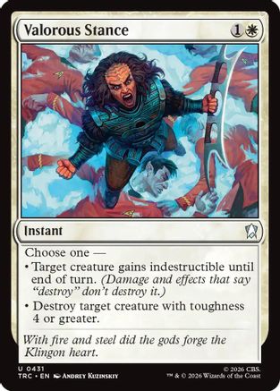 Valorous Stance (Surge Foil) (TRC-431) - Commander: Star Trek Foil | Grognard Games