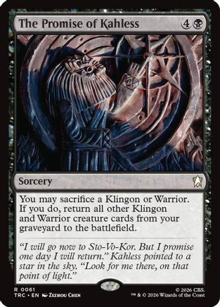 The Promise of Kahless (Surge Foil) (TRC-061) - Commander: Star Trek Foil | Grognard Games