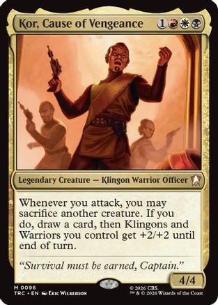 Kor, Cause of Vengeance (Surge Foil) (TRC-096) - Commander: Star Trek Foil | Grognard Games