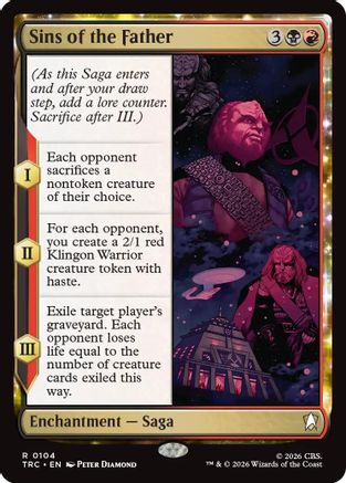 Sins of the Father (Surge Foil) (TRC-104) - Commander: Star Trek Foil | Grognard Games