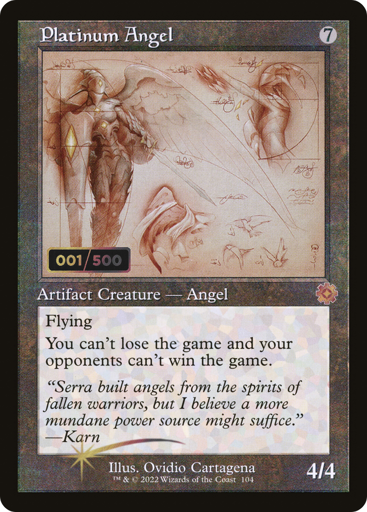 Platinum Angel (Retro Schematic) (Serial Numbered) [The Brothers' War Retro Artifacts] | Grognard Games