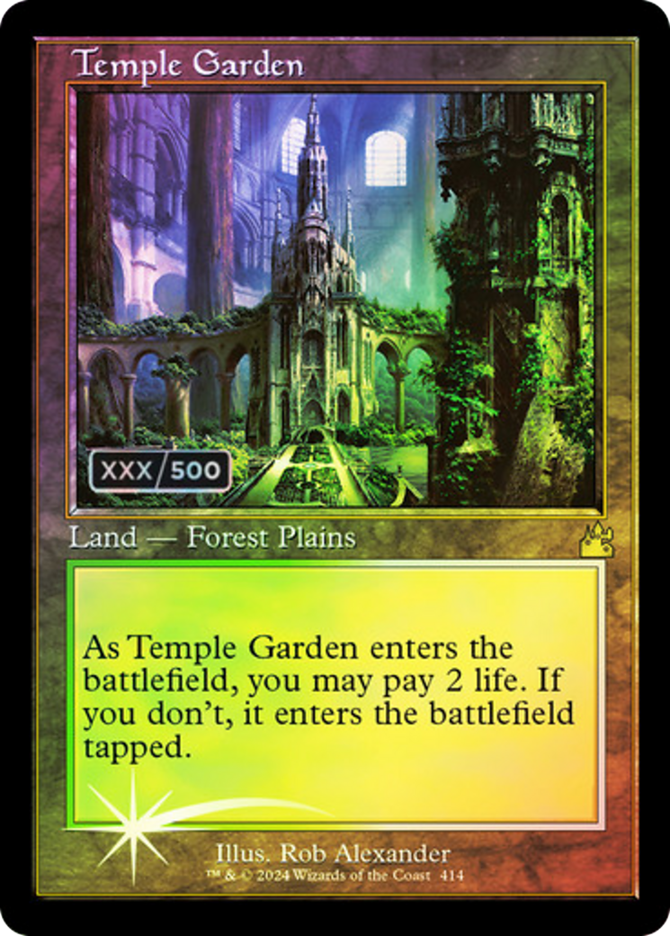 Temple Garden (Retro) (Serialized) [Ravnica Remastered] | Grognard Games