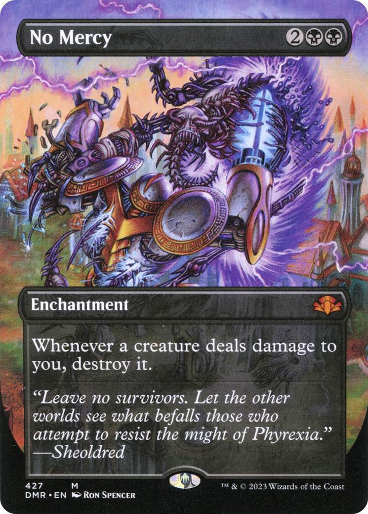 No Mercy (Borderless Alternate Art) [Dominaria Remastered] | Grognard Games