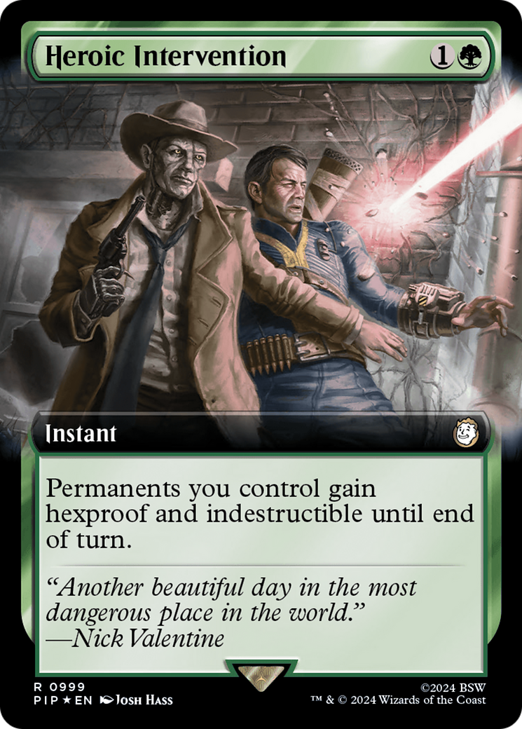 Heroic Intervention (Extended Art) (Surge Foil) [Fallout] | Grognard Games