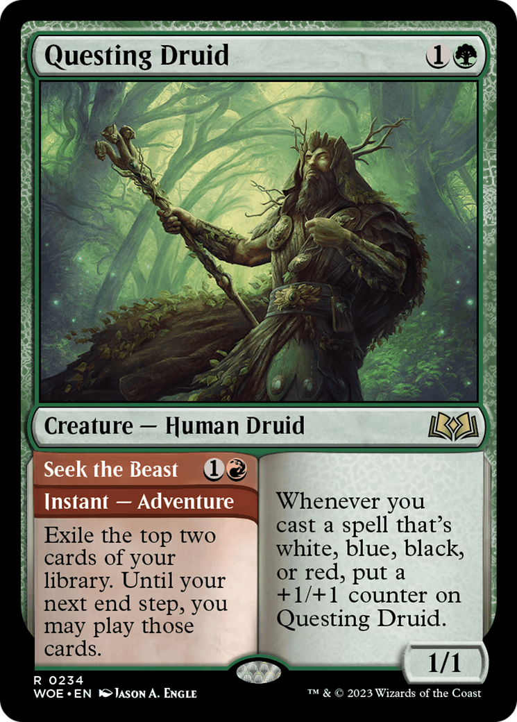 Questing Druid // Seek the Beast [Wilds of Eldraine] | Grognard Games