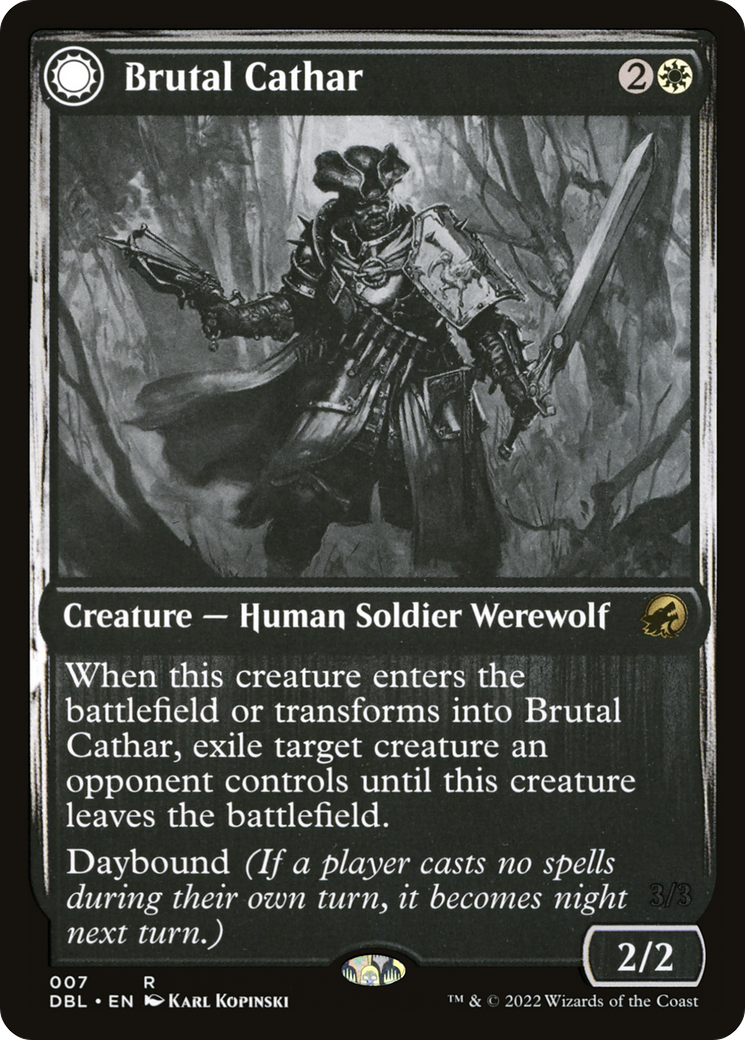 Brutal Cathar // Moonrage Brute [Innistrad: Double Feature] | Grognard Games