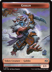 Dog // Goblin Double-Sided Token [Tarkir: Dragonstorm Commander Tokens] | Grognard Games