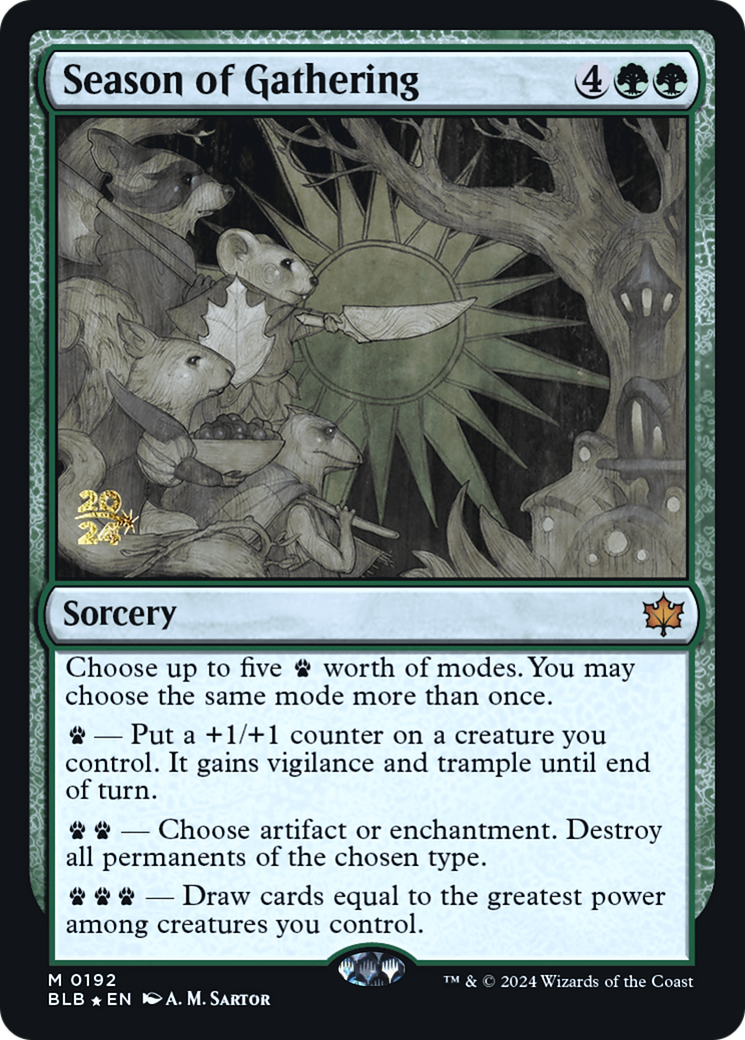Season of Gathering [Bloomburrow Prerelease Promos] | Grognard Games