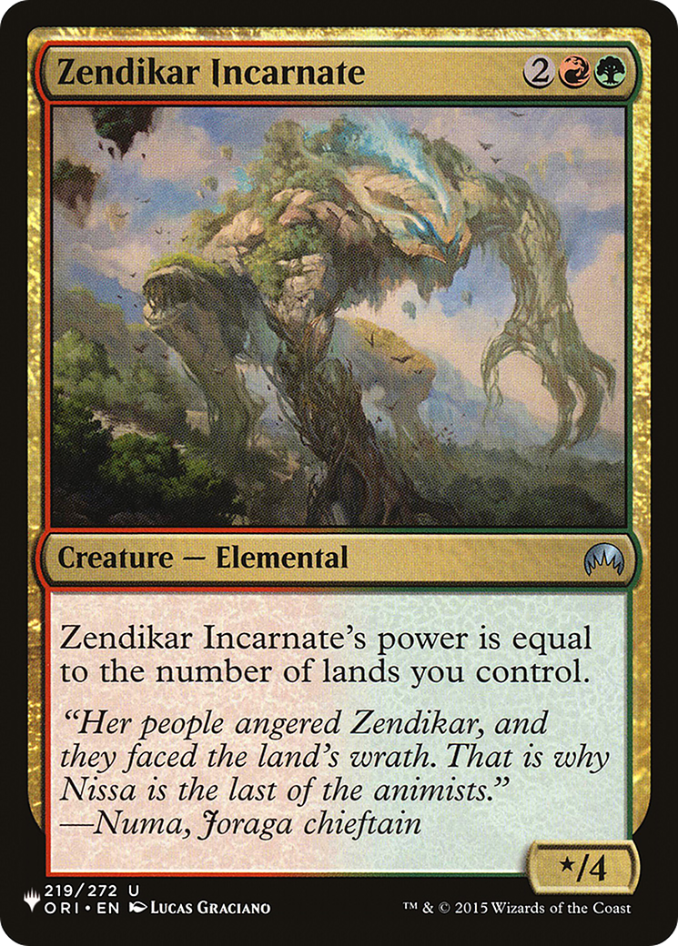 Zendikar Incarnate [The List] | Grognard Games