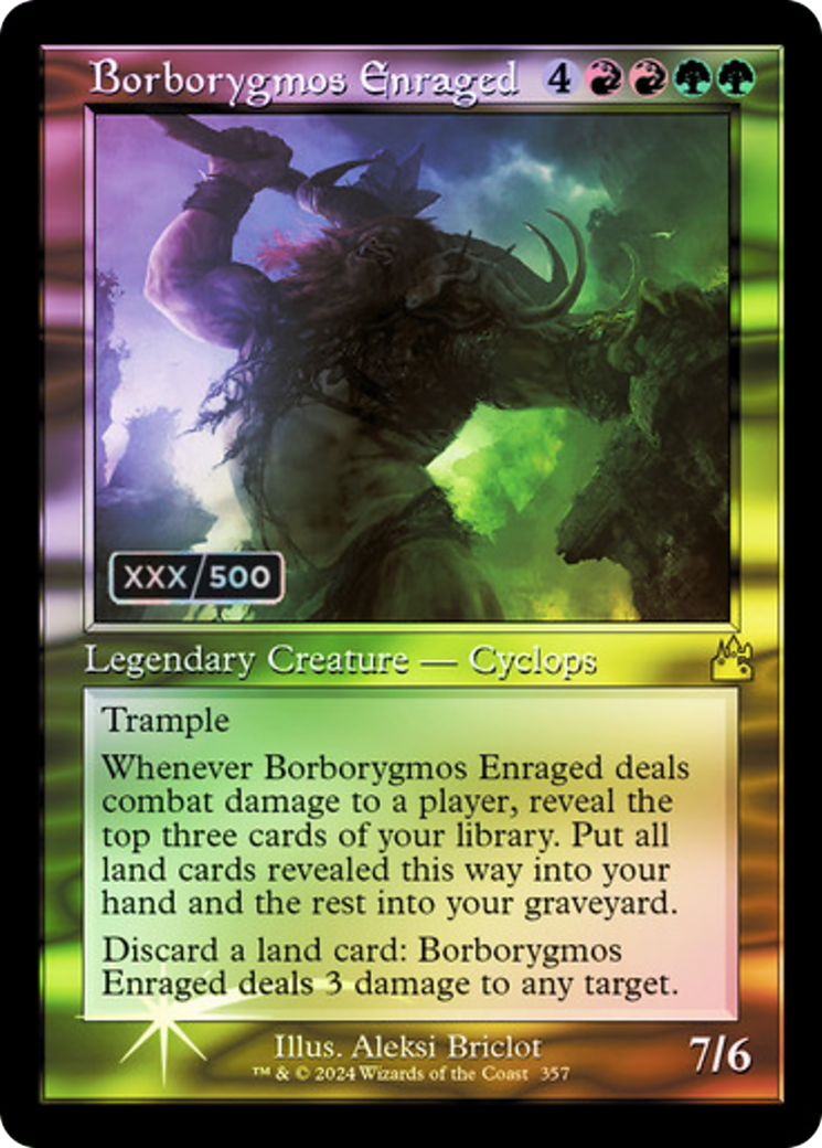 Borborygmos Enraged (Retro) (Serialized) [Ravnica Remastered] | Grognard Games